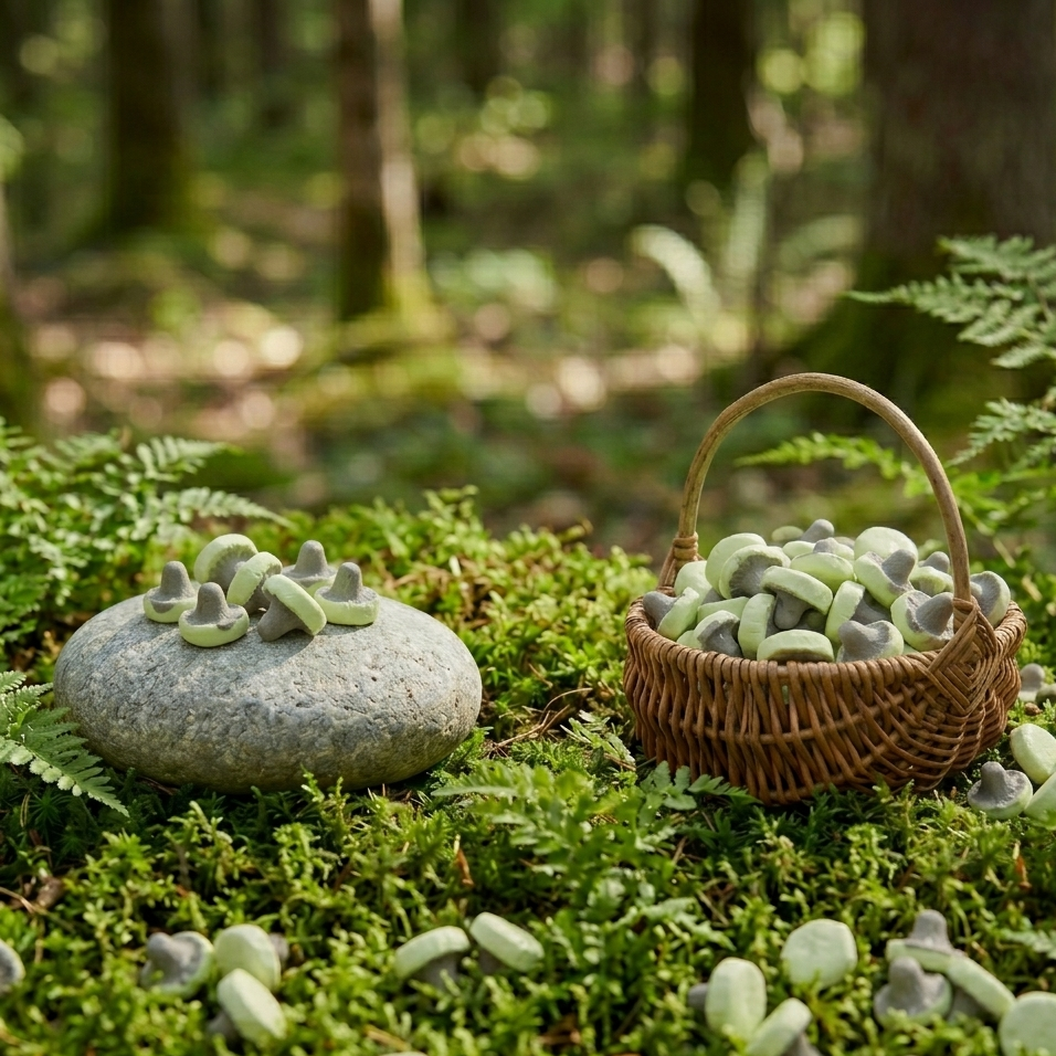 Birnen-Lakritz Schaumpilze (glutenfrei)