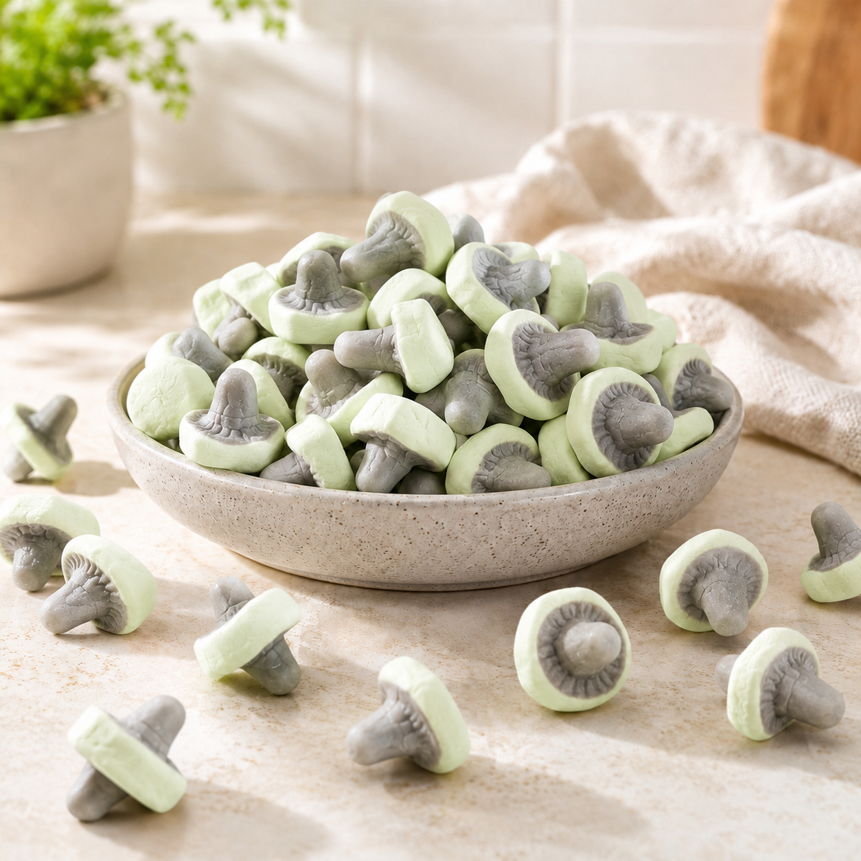 Birnen-Lakritz Schaumpilze (glutenfrei)