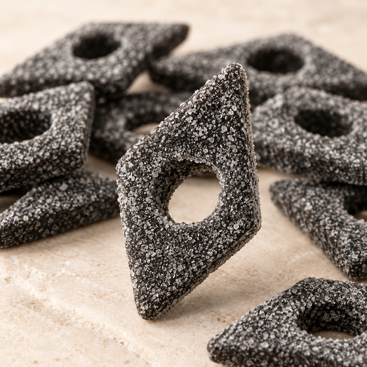 Salmiak Lakritz Diamanten (vegan, glutenfrei)