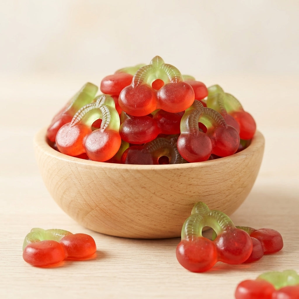 Kirsch Fruchtgummi (zuckerfrei, glutenfrei) (kein Lakritz)