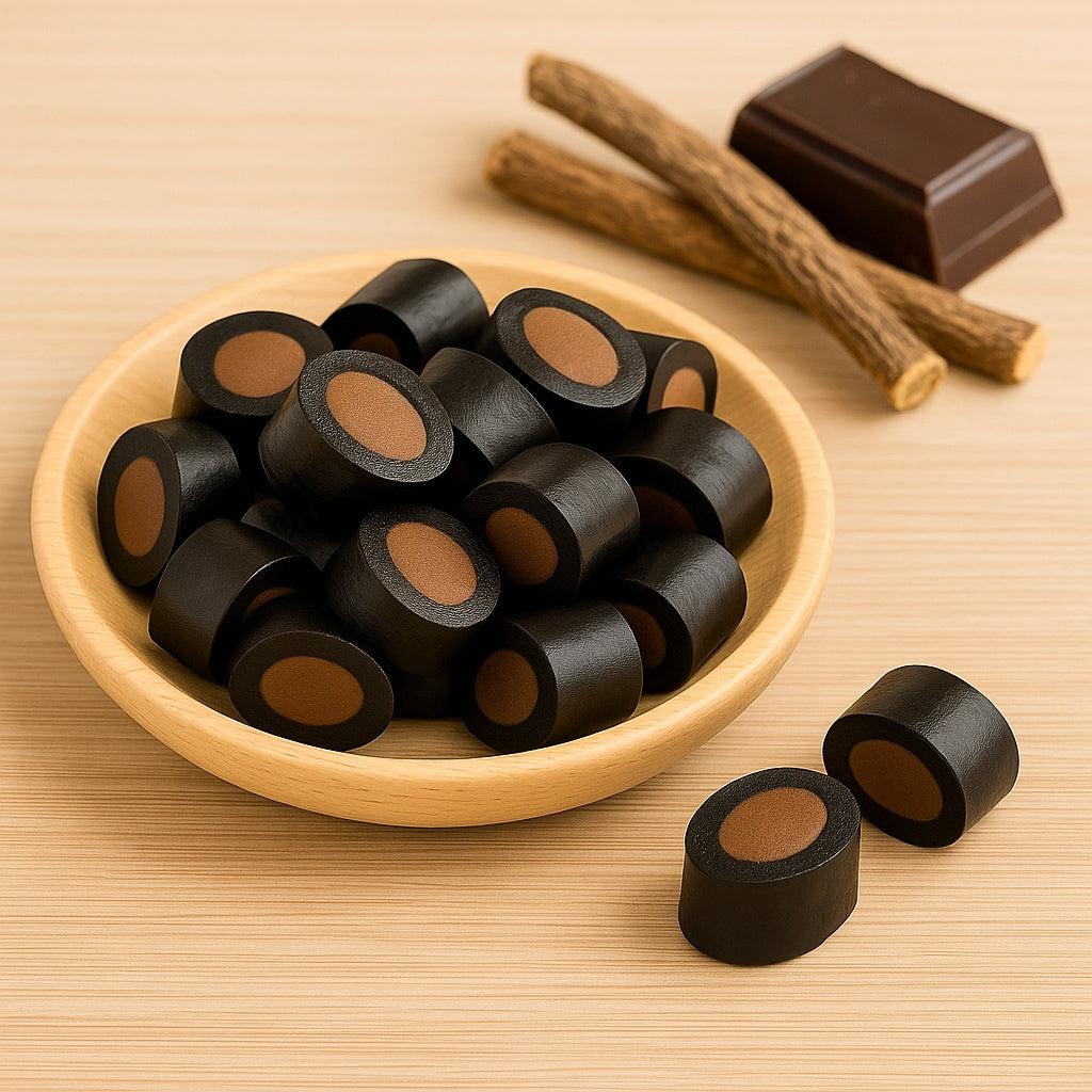 Skandinavische Lakritz – Lakritz Stücke Schokoladen Stücke – Sweet & Salty