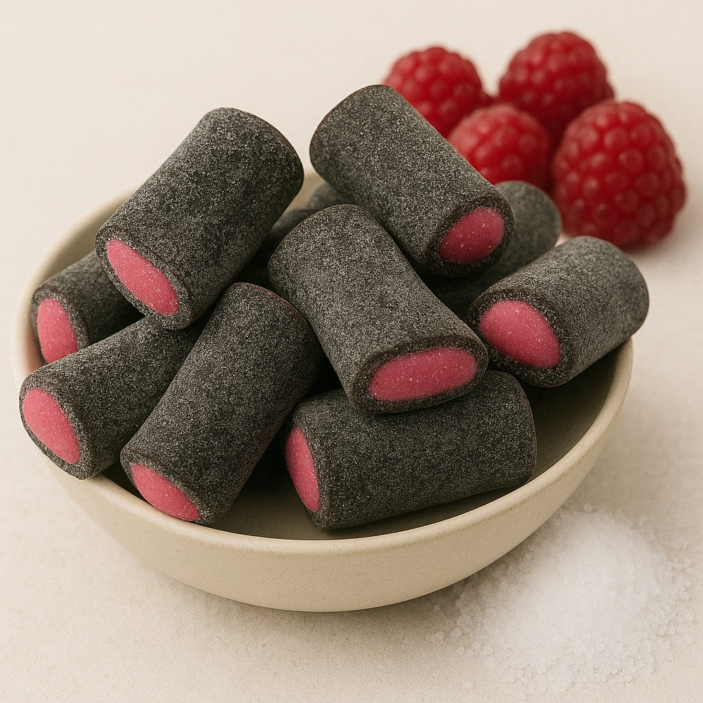 Skandinavische Lakritz – Lakritz Stücke Himbeere Salmiak Stücke – Sweet & Salty