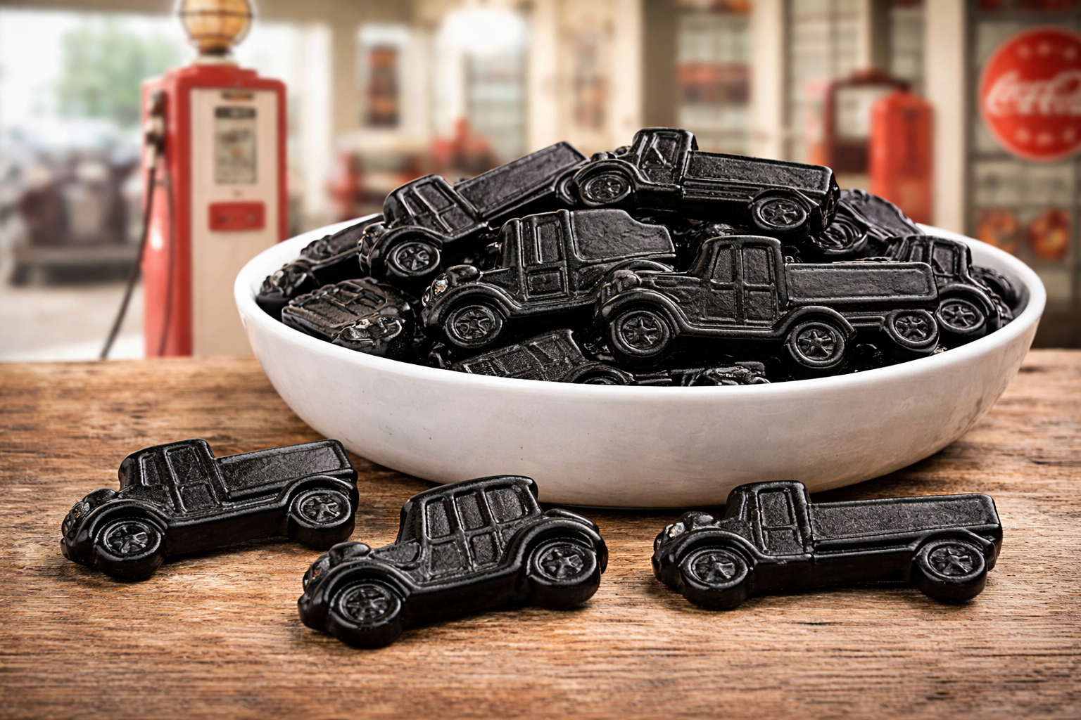 Skandinavische Lakritz – Alte Autos_Menthol-Salmiak – Sweet & Salty Lakritz