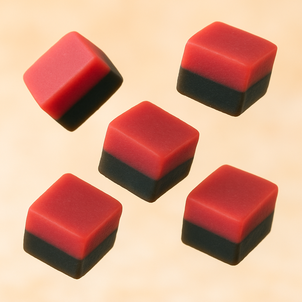 Skandinavische Lakritz – Himbeer Lakritz - Fudge schwebt einzeln – Sweet & Salty