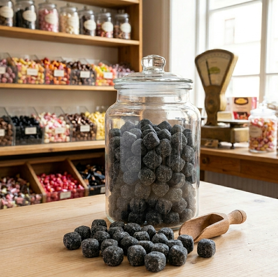 Salzlakritz-Klumpar – kräftige Lakritzbonbons (glutenfrei, vegan)