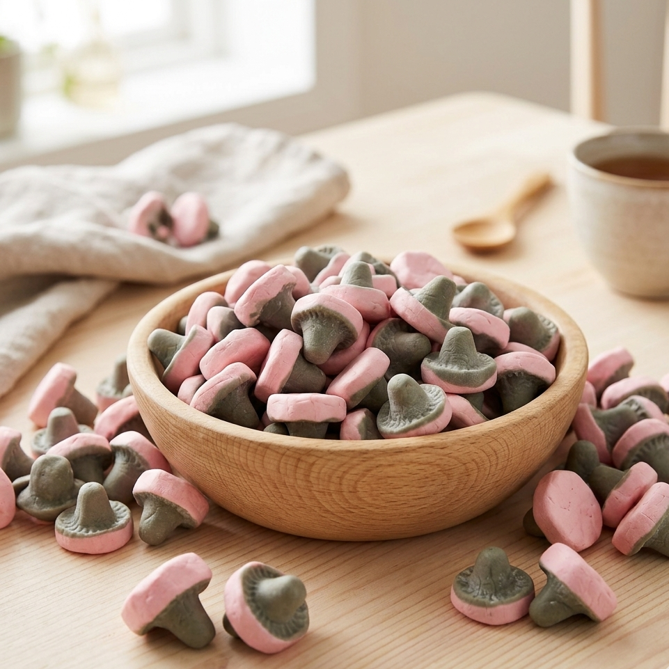 Himbeer-Lakritz Schaumpilze (glutenfrei)