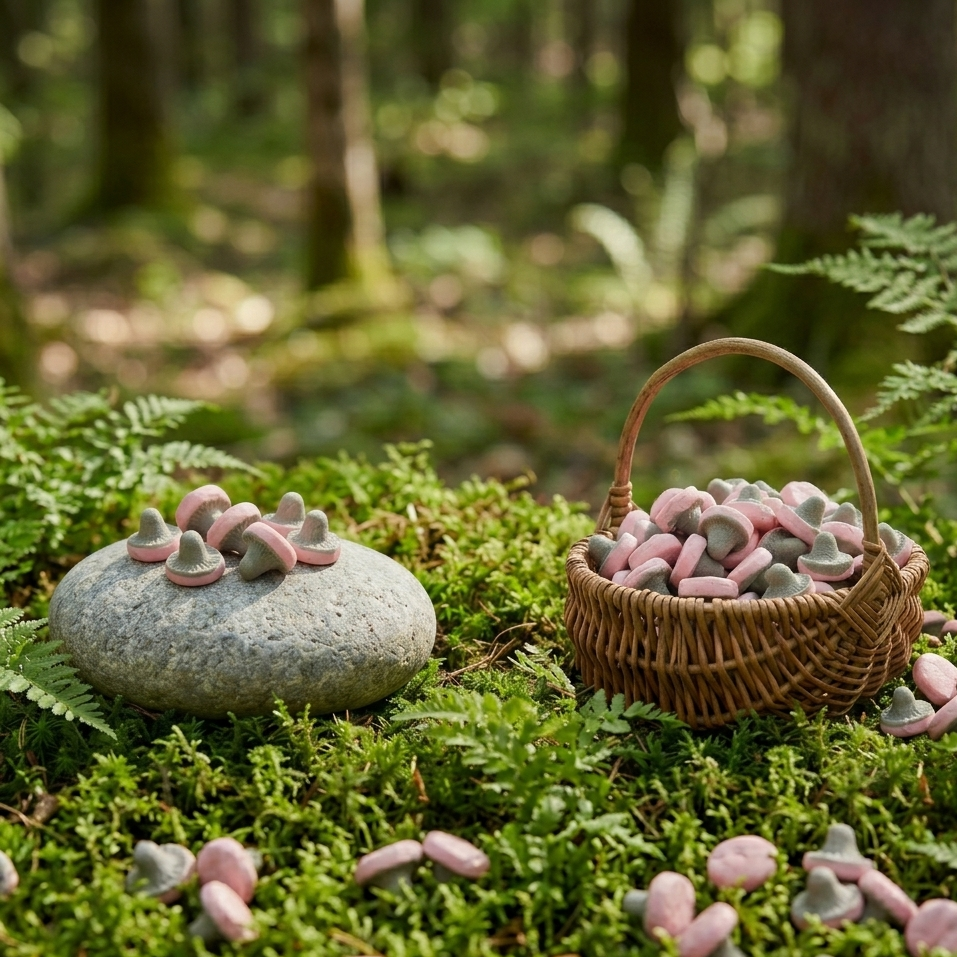 Himbeer-Lakritz Schaumpilze (glutenfrei)