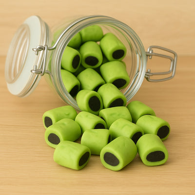 Skandinavische Lakritz – Lakritz Stücke Kiwi Stücke klein – Sweet & Salty