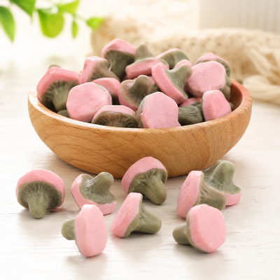 Himbeer-Lakritz Schaumpilze (glutenfrei)