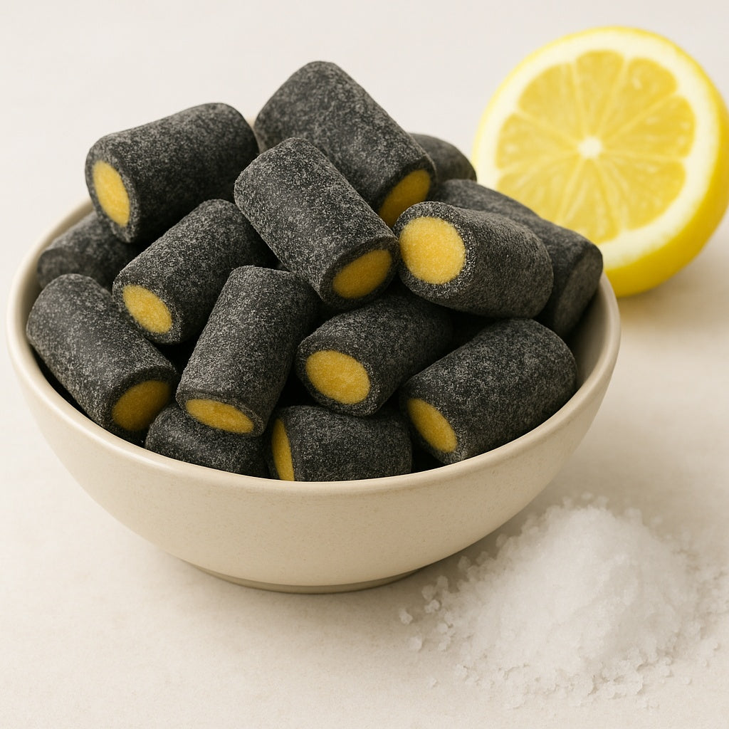Skandinavische Lakritz – Lakritz Stücke Zitrone Salmiak Stücke – Sweet & Salty