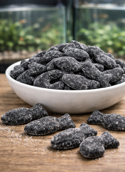 Skandinavische Lakritz – Supersalzige Heringe in einer Schale – Sweet & Salty 