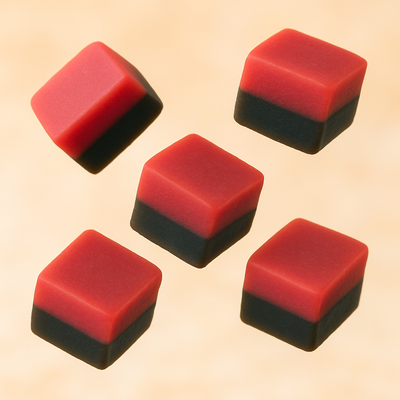 Skandinavische Lakritz – Himbeer Lakritz - Fudge schwebt einzeln – Sweet & Salty 