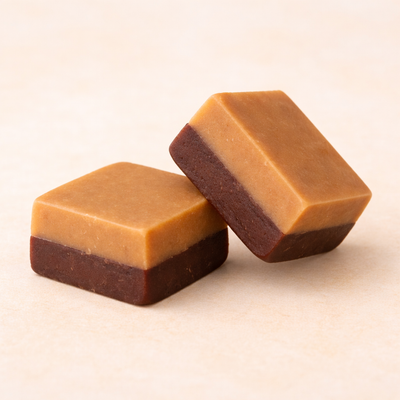 Vanille-Schoko-Fudge (gelatinefrei, glutenfrei) (kein Lakritz)