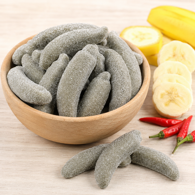Salzige Lakritz-Bananen mit Chili-Kick (glutenfrei)